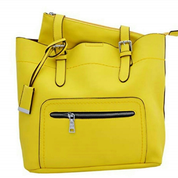 Moda Handbags - MoDA Lemon Yellow Tote